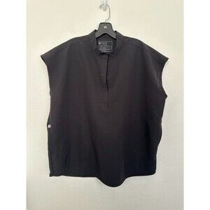 Figs Black Rafaela scrub top - size large